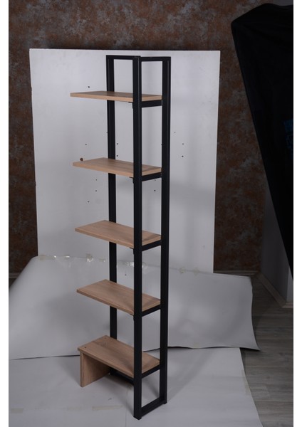 Kitaplık Raf Köşe Kitaplık Metal Kitaplık 5 Katlı Raf Kitaplık 185 x 45 x 20