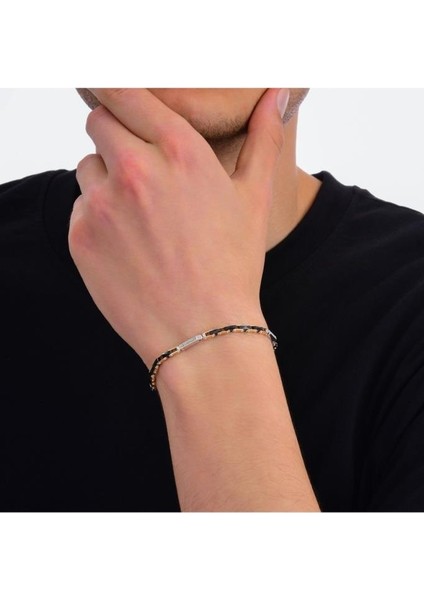 Tasarım Altın Erkek Bileklik - 14K - 10.14GR