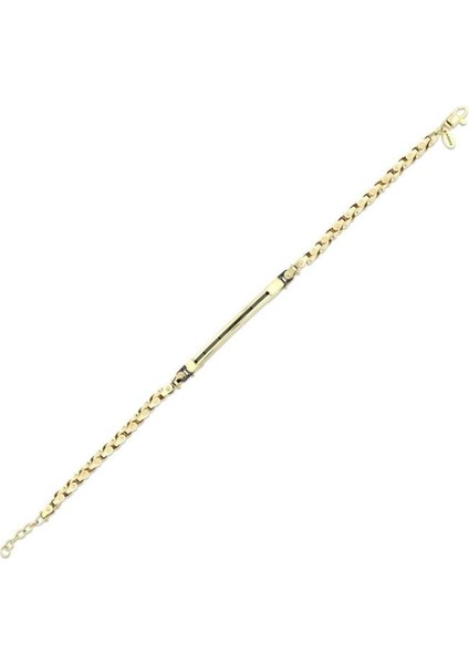 Tasarım Altın Erkek Bileklik - 14K - 12.08GR
