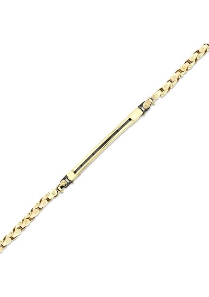 Tasarım Altın Erkek Bileklik - 14K - 12.08GR