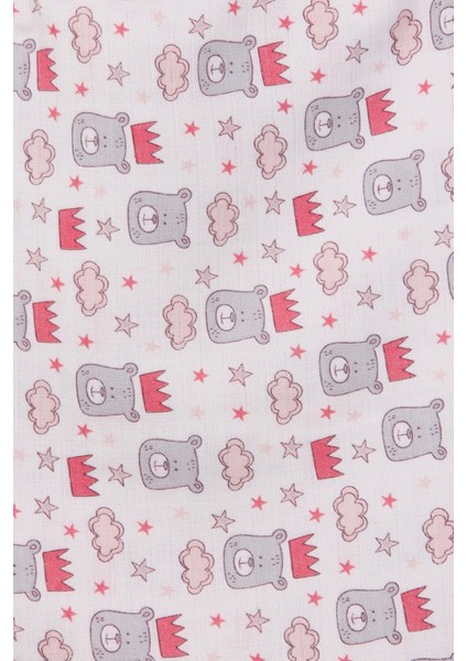 Kırmızı Bear 80*80 Müslin Bebek Battaniyesi