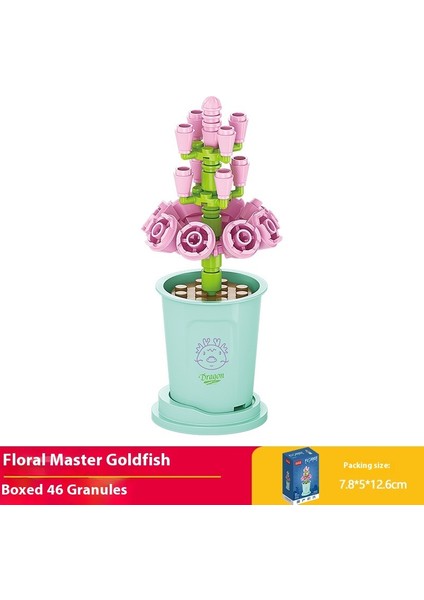 Küçük Parçacıklar Yapı Taşları Buket Puzzle Montaj Oyuncakları Hediyeler (Yurt Dışından)