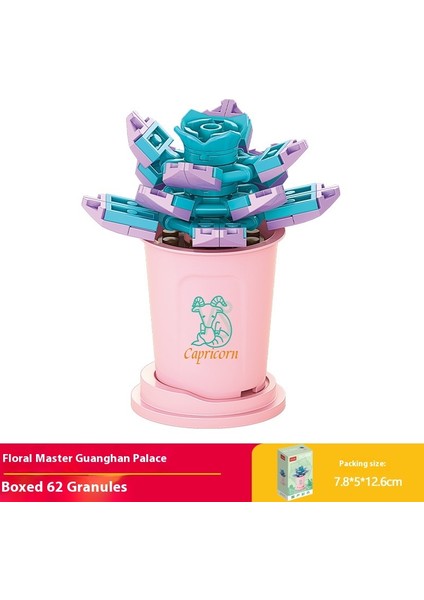 Küçük Parçacıklar Yapı Taşları Buket Puzzle Montaj Oyuncakları Hediyeler (Yurt Dışından)
