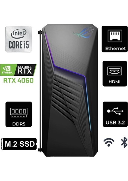 Rog Strıx I5-14400F G13CHR-51440F0200-102 128GB 4tb Rtx 4060 8gb Gddr6 Windows 11 Pro 550W 80+ Psu Masaüstü Gaming Bilgisayar( Outlet)