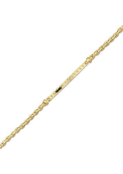Tasarım Altın Erkek Bileklik - 14K - 9.86GR