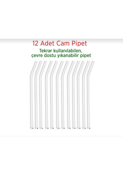 Şeffaf 12 Li Eğimli Cam Pipet modelleri