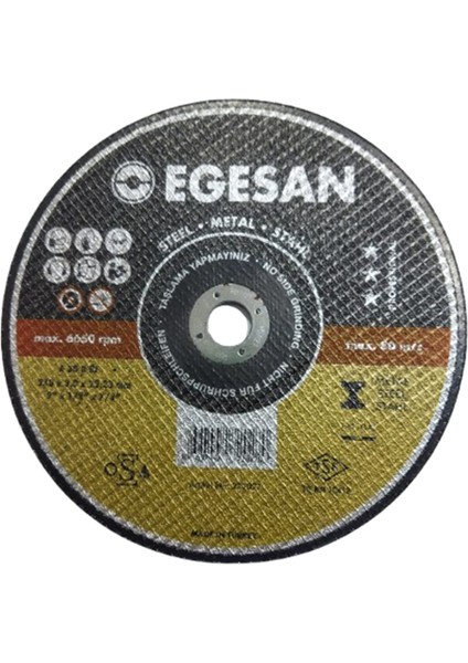 Çelik ve Metal Kesme Diski 230X3.0X22.23 mm