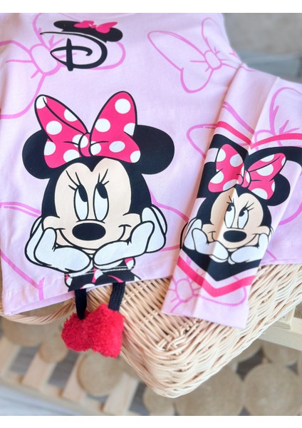 Kız Çocuk Minnie Mouse Desenli Ikili Takım – Tişört ve Tayt Seti 2-6 Yaş modelleri