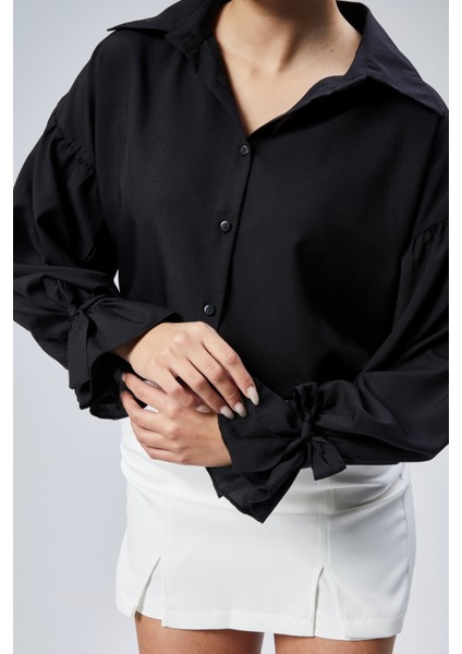 Oversize Büzgü Detaylı Saten Bluz Gömlek modelleri