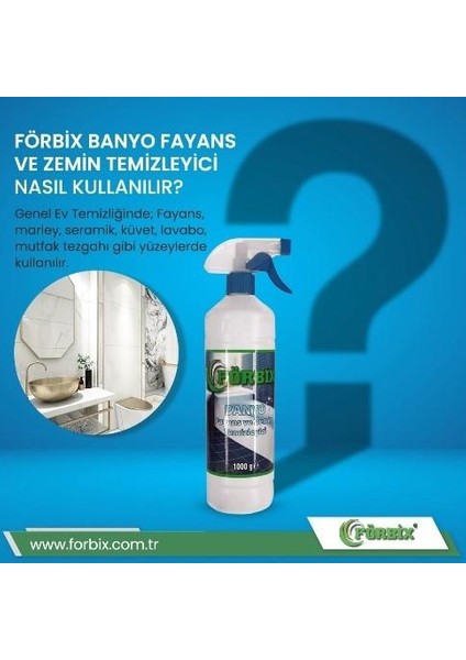Forbix Banyo Fayans ve Zemin Temizleyici – 2 Adet