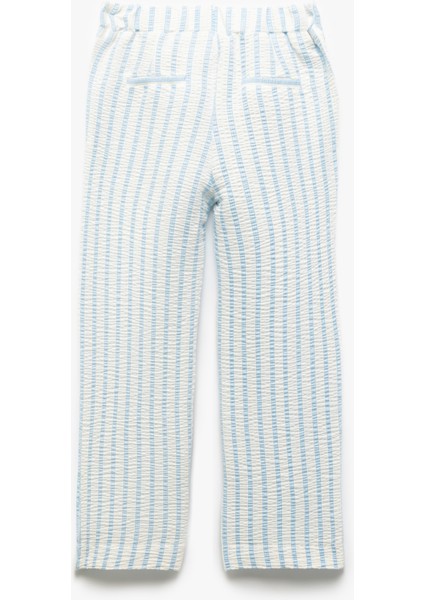 Düğme Detaylı Cepli Çizgili Viskon Pantolon fiyatları