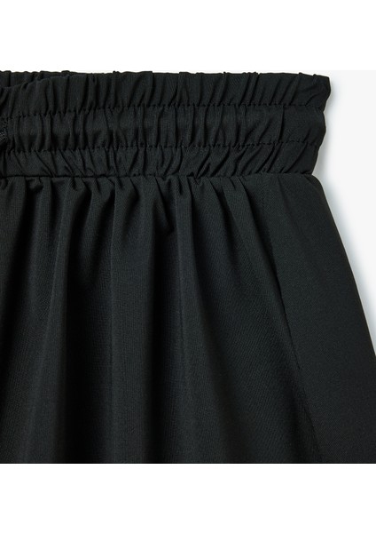 Yırtmaçlı Beli Lastikli Taytlı Mini Spor Şort