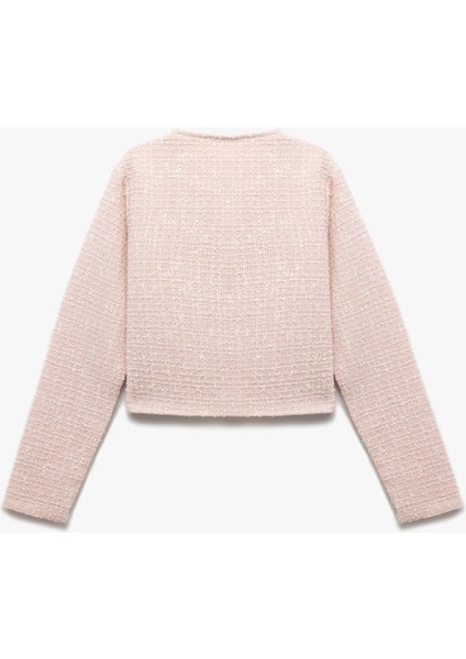 Uzun Kollu Inci Düğme Detaylı Bisiklet Yaka Tüvit Ceket fiyatları