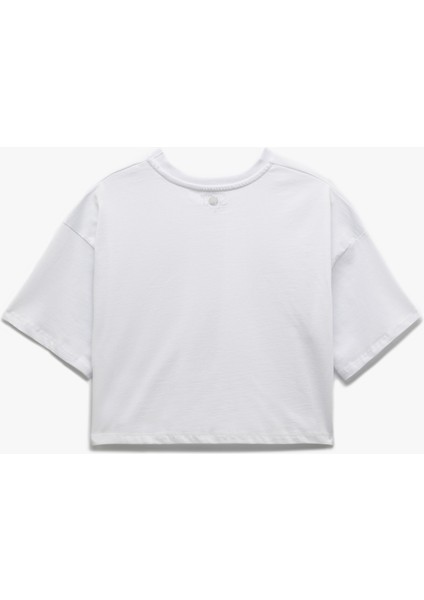 Pamuklu Oversize Kısa Kollu Crop Bisiklet Yaka Spor Tişört fiyatları
