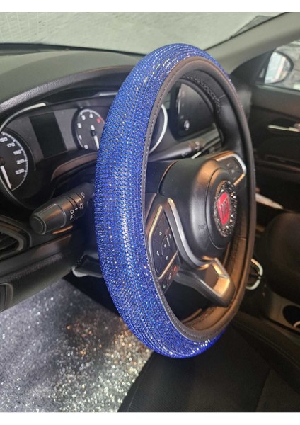 Saks Mavi Full Taşlı Geçirmeli Direksiyon Kılıfı modelleri