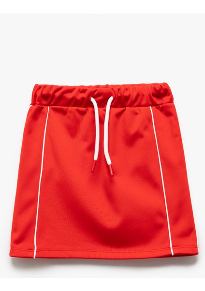 Beli Lastikli Bağlamalı Mini Etek