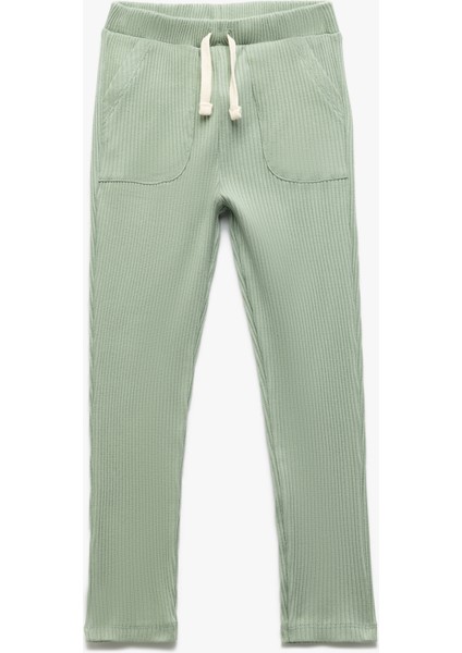 Pamuklu Beli Bağcıklı Cep Detaylı Eşofman Altı