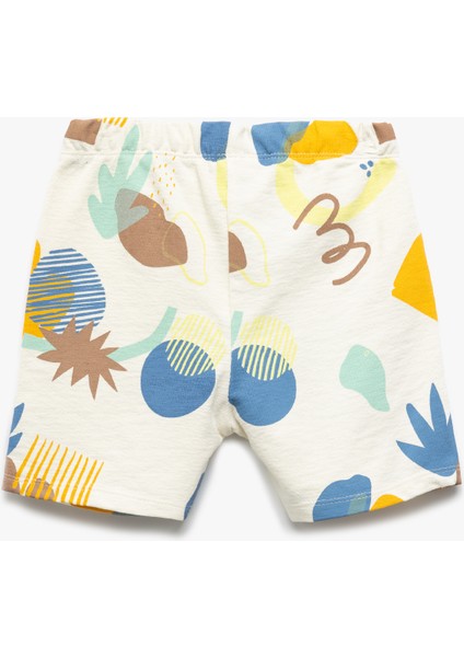Beli Bağlamalı Baskılı Pamuklu Şort fiyatları