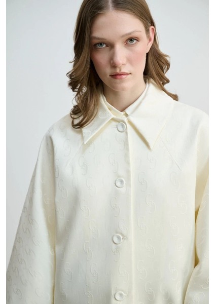 Monogram Kaftan - Ekru fırsatları