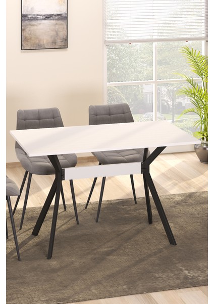 Ventora Yemek Masası Metal Ayaklı Mutfak Masası Yemek Masası Masa