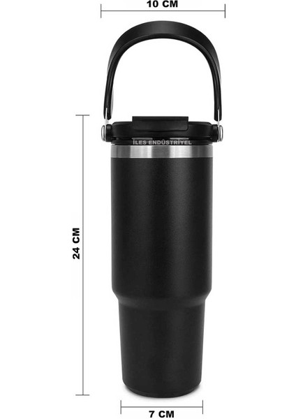 Vakumlu Termos, Paslanmaz Çelik 30 OZ/887 Ml, Siyah modelleri