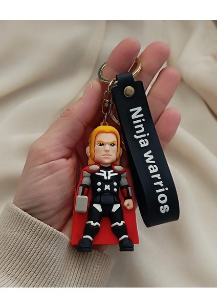 Anahtarlık Avengers Marvel Thor Silikon Anahtarlık Çanta Süsü Karakter Figür Oyuncak Aksesuar
