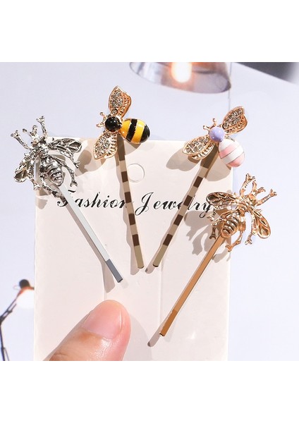 Stil 3 Kadın Moda Stil Kız Zarif Altın Arı Firkete Yan Klip Zarif Saç Klipleri Tokalarım Tatlı Şapkalar Saç Aksesuarları (Yurt Dışından) fırsatları