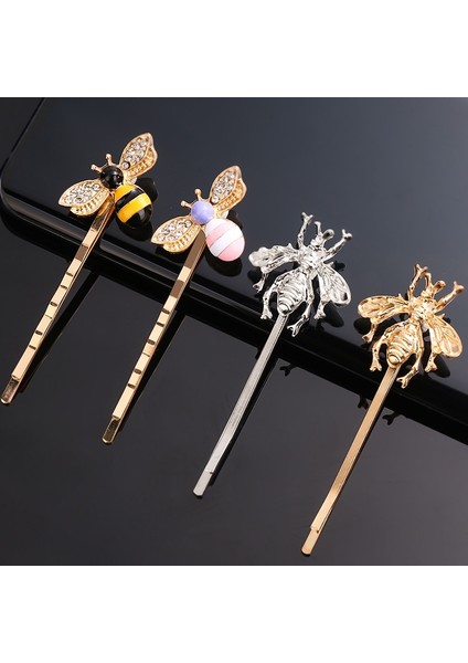 Stil 3 Kadın Moda Stil Kız Zarif Altın Arı Firkete Yan Klip Zarif Saç Klipleri Tokalarım Tatlı Şapkalar Saç Aksesuarları (Yurt Dışından) indirimleri