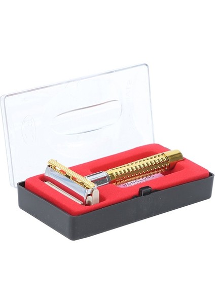 Retro Tarzı Paslanmaz Çelik Emniyetli Jilet Kutu Saplı Jilet Manuel Tıraş Aracı Tıraş Aracı Erkek Yüz Jilet (Yurt Dışından)