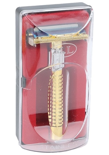 Retro Tarzı Paslanmaz Çelik Emniyetli Jilet Kutu Saplı Jilet Manuel Tıraş Aracı Tıraş Aracı Erkek Yüz Jilet (Yurt Dışından) fırsatları