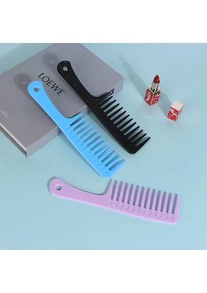 Küçük Boy-7 Renkli Tarak Büyük Geniş Diş Islak ve Kuru Çift Kullanımlı Kalınlaşmış Kıvırcık Saç Tarak Özel Büyük Diş Şampuan Tarak Şekillendirici Aletler (Yurt Dışından)
