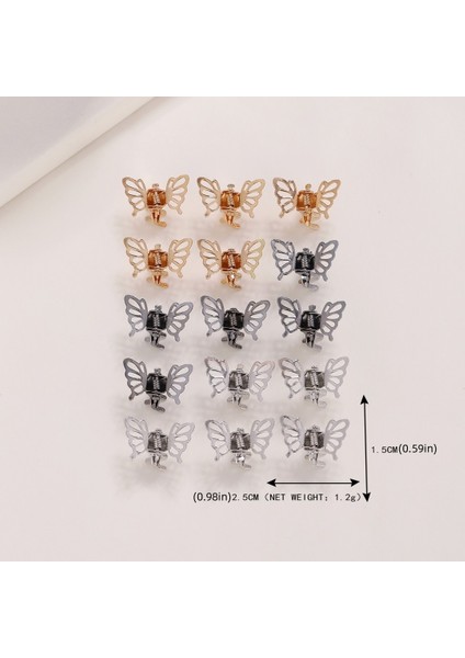 5 Adet No.5 5 Adet Mini Metal Kelebek Saç Klip Retro Patlama Sabit Klip Saç Kavrama Moda Mini Firkete Kapmak Kadın Kızlar Saç Aksesuarları (Yurt Dışından) modelleri