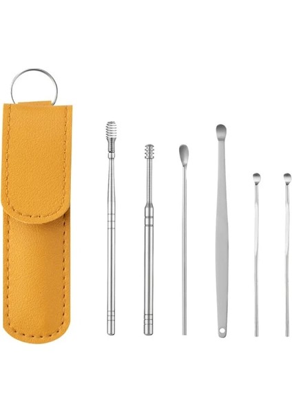 Sarı 6 Adet Kulak Temizleyici Balmumu Temizleme Aracı Kulak Tıkacı Çubukları Kulak Kirini Çıkarıcı Küret Kulak Temizleme Çubuğu Temizleme Kulak Temizleyici Kaşık Sağlık Kulak Tıkacı (Yurt Dışından)