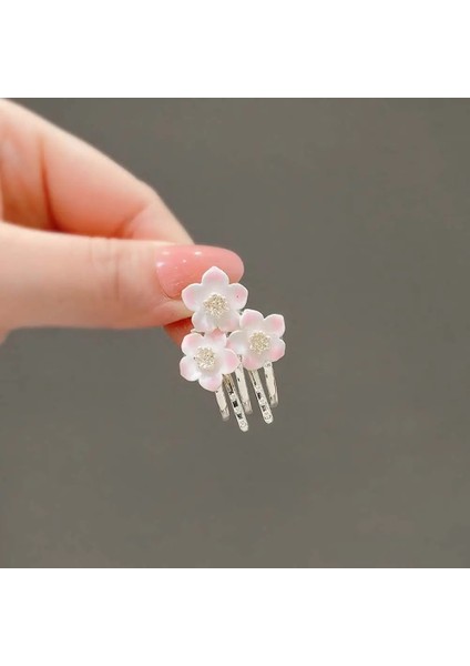 Stil D Kadın Kızlar Sevimli Sakura Küçük Saç Klipleri Tatlı Erik Çiçeği Saç Pençe Metal Mini Saç Klipleri Kiraz Çiçekleri Tokalar (Yurt Dışından) modelleri