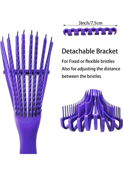 1 Adet Pençe 1 Adet Detangle Saç Ahtapot Fırça Saç Derisi Masaj Tarak Saç Fırçası Dalgalı Kıvırcık Coily Islak Kuru Yağ Saç Fırçası Salon Saç Şekillendirici Aracı (Yurt Dışından)