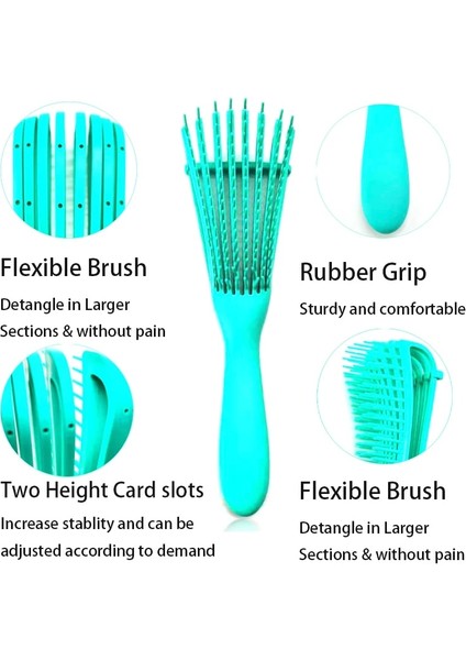 1 Adet Pençe 1 Adet Detangle Saç Ahtapot Fırça Saç Derisi Masaj Tarak Saç Fırçası Dalgalı Kıvırcık Coily Islak Kuru Yağ Saç Fırçası Salon Saç Şekillendirici Aracı (Yurt Dışından)