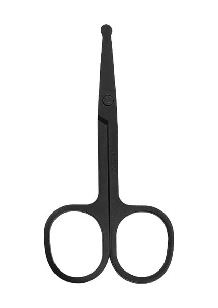 Siyah Paslanmaz Çelik Mini Taşınabilir Kavisli Sakal Burun Kulak Epilasyon Makas Düzeltici (Yurt Dışından)