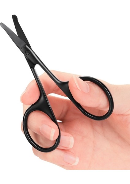 Siyah Paslanmaz Çelik Mini Taşınabilir Kavisli Sakal Burun Kulak Epilasyon Makas Düzeltici (Yurt Dışından) indirimleri