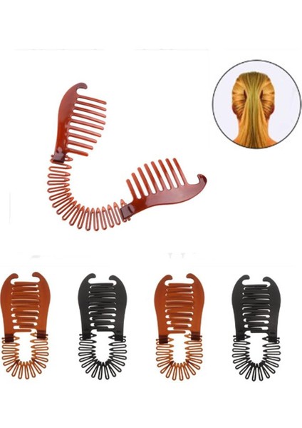 Fuşya Elastik Saç Braider Muz Klip Kadın Kızlar Için Saç Pençe Klip Balık Şekli Muz Tokalarım Firkete Metal Saç Saç Aksesuarları (Yurt Dışından) fiyatları