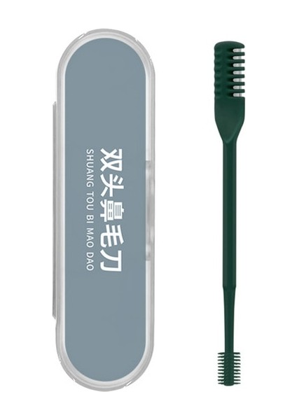 Siyahımsı Yeşil Erkek Kadın 360° Dönen Burun Jilet Saç Çıkarıcı Burun Temiz Burun Saç Düzeltici Makyaj Aracı Çift Kafa Yıkanabilir (Yurt Dışından)