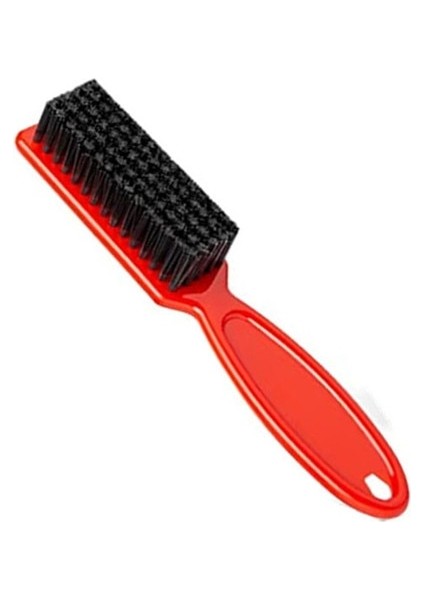 Kırmızı Siyah Küçük Sakal Şekillendirici Fırça Logosu Profesyonel Tıraş Sakal Fırçası Berber Vintage Yağ Kafa Şekli Oyma Temizleme Fırçası (Yurt Dışından)