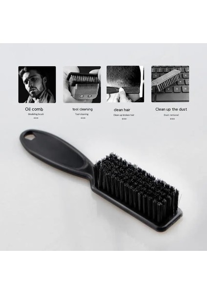 Kırmızı Siyah Küçük Sakal Şekillendirici Fırça Logosu Profesyonel Tıraş Sakal Fırçası Berber Vintage Yağ Kafa Şekli Oyma Temizleme Fırçası (Yurt Dışından) modelleri