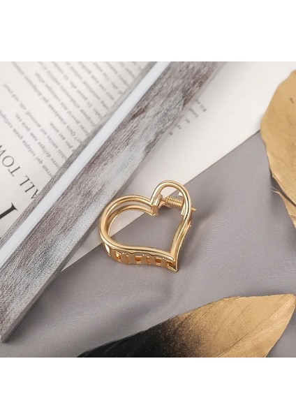 No.1 Geometrik Saç Pençe Kelepçeleri Saç Yengeç Ay Şekli Metal Saç Tokası Pençeleri Düz Renk Aksesuarları Firkete Mini Boyutu Kız Için (Yurt Dışından)