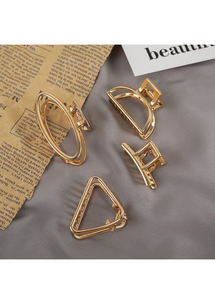 No.1 Geometrik Saç Pençe Kelepçeleri Saç Yengeç Ay Şekli Metal Saç Tokası Pençeleri Düz Renk Aksesuarları Firkete Mini Boyutu Kız Için (Yurt Dışından) fırsatları