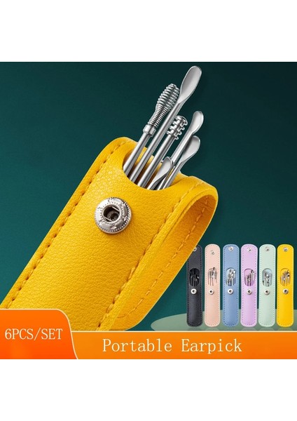 Sarı Paslanmaz Çelik Kulak Temizleyici Temizleme Aracı Kiti Yeniden Kullanılabilir Kulak Temizleme Çubuğu Seti Yetişkinler Çocuklar Için Sağlık Temizleme Kulak Kiti (Yurt Dışından) modelleri