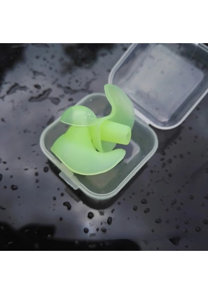 Yeşil Kulak Tipi Su Geçirmez Kulak Tıkacı Yüzme Kulak Tıkacı Silikon Profesyonel Yumuşak Kulak Tıkacı Kutulu (Yurt Dışından) fırsatları