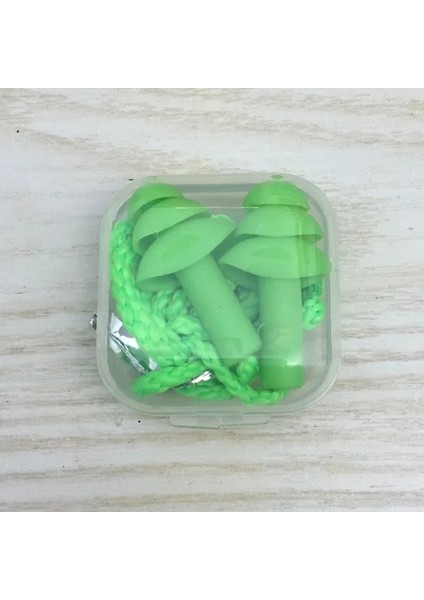 C 2 Adet Yumuşak Anti-Gürültü Kulak Tıkacı Su Geçirmez Yüzme Silikon Yüzmek Kulak Tıkacı Yetişkin Çocuk Yüzücüler Dalış Halat ile 2 Adet (Yurt Dışından)