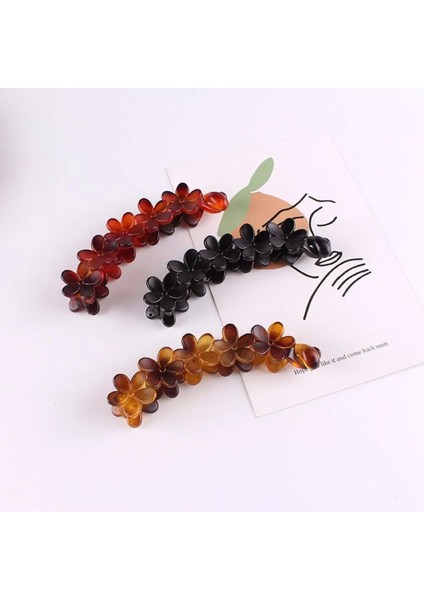 Kahverengi Basit Şık Akrilik Saç Pençe Muz Klipleri Kadınlar Için At Kuyruğu Tutucu Zarif Moda Aksesuarları Kuaförlük Araçları (Yurt Dışından) indirimleri