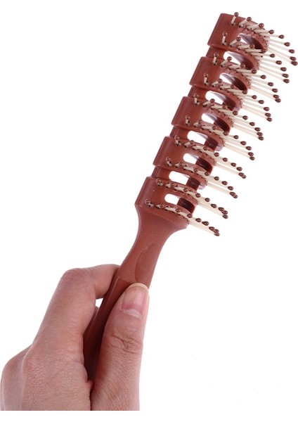 Pic Gösterisi Olarak Salon Ev Profesyonel Erkek Pomad Kaburga Tarak Saç Şekillendirici Masaj Kıvırma Saç Fırçası Iç Toka Modelleme (Yurt Dışından)