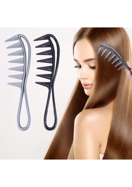 Siyah Gri 2 Adet Geniş Diş Köpekbalığı Plastik Tarak Kıvırcık Saç Salon Kuaförlük Tarak Masaj Saç Şekillendirici Aracı Kıvırcık Saç (Yurt Dışından) indirimleri